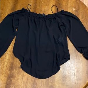 Black off the shoulder top